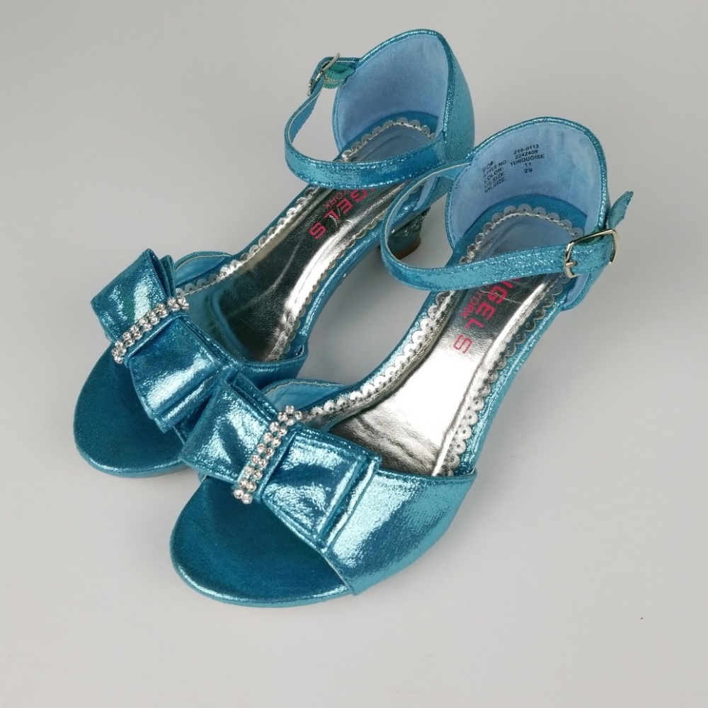 Turquoise Glitter Sandal - Size 11 Toddler